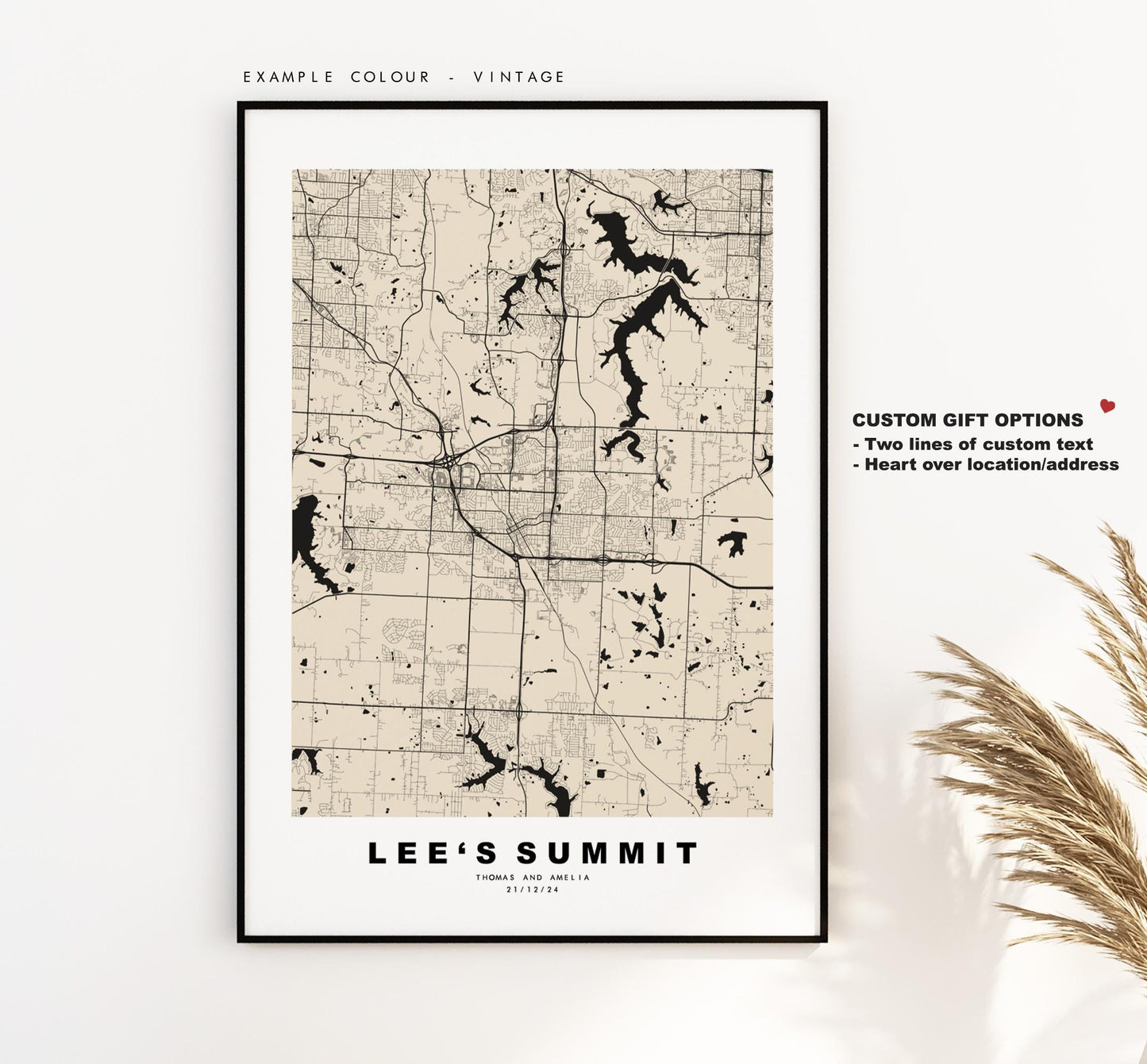 Lee's Summit Map Print - City Map Poster - Map Art - USA City Maps - Lee's Summit Print - Poster - Minimalist City Map - Missouri