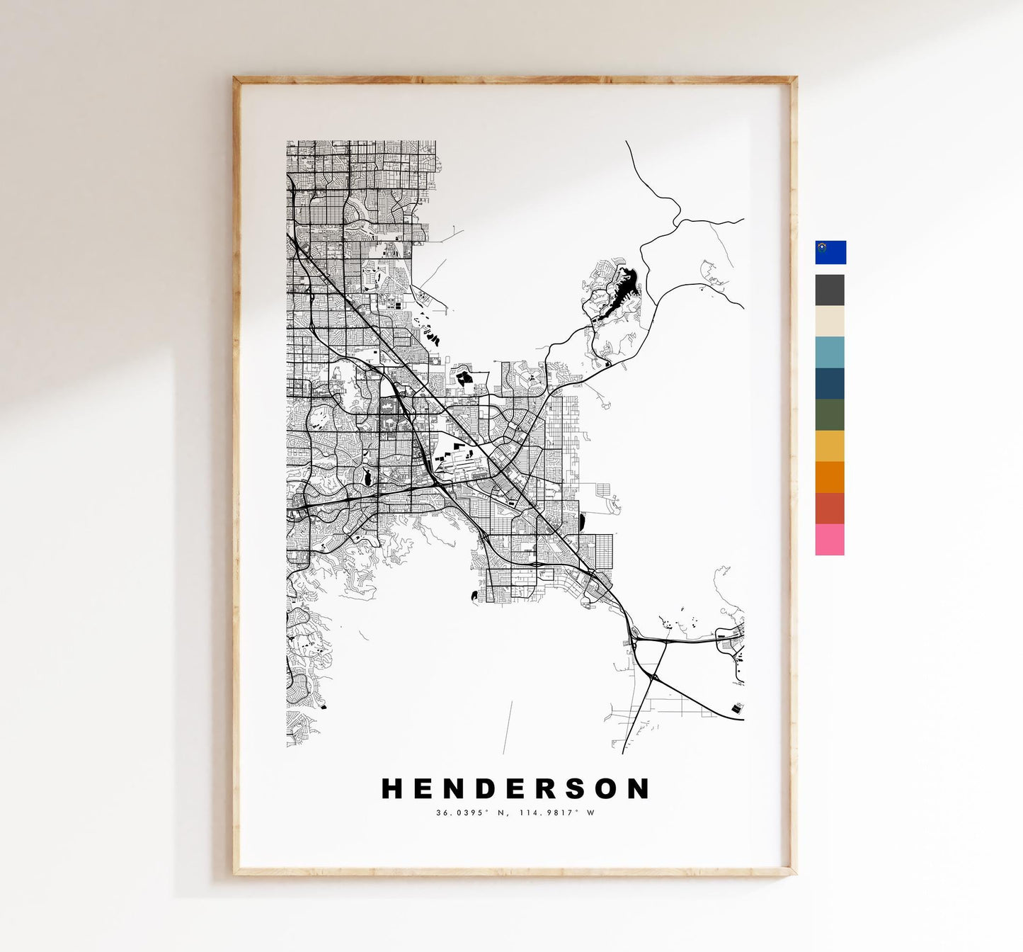 Henderson Map Print - City Map Poster - Map Art - USA City Maps - Henderson Print - Henderson Poster - Minimalist City Map - Nevada