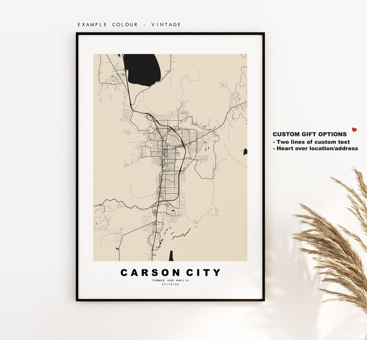 Carson City Map Print - City Map Poster - Map Art - USA City Maps - Carson City Print - Carson City Poster - Minimalist City Map - Nevada