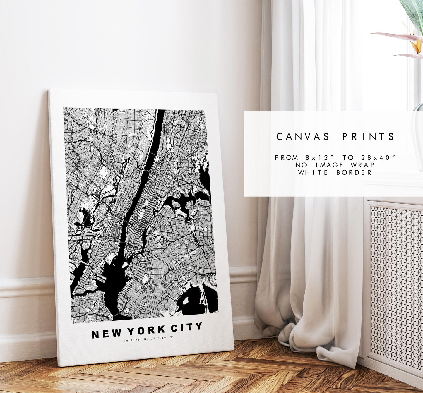 New York City Map Print - City Map Poster - Map Art - USA City Maps - New York City Print - NYC Poster - Minimalist City Map - New York