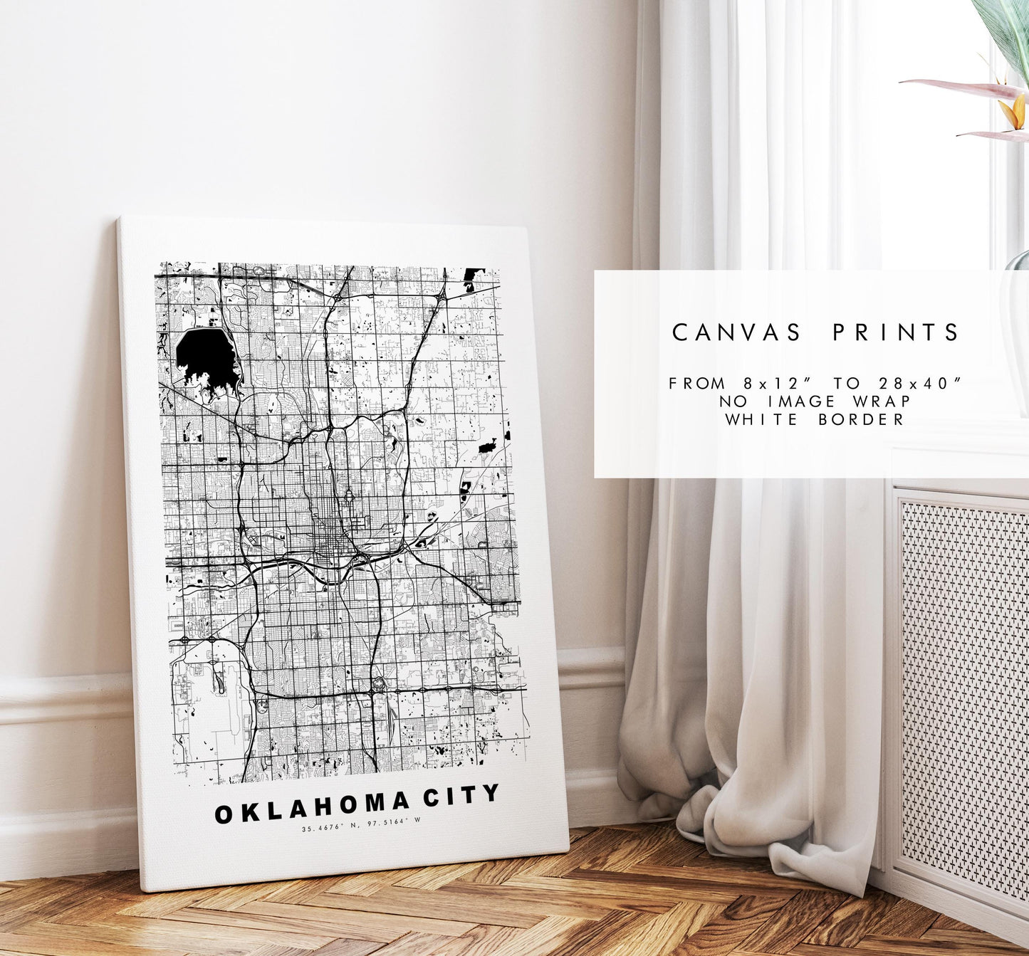 Oklahoma City Map Print - City Map Poster - Map Art - USA City Maps - Oklahoma City Print - Poster - Minimalist City Map - Oklahoma