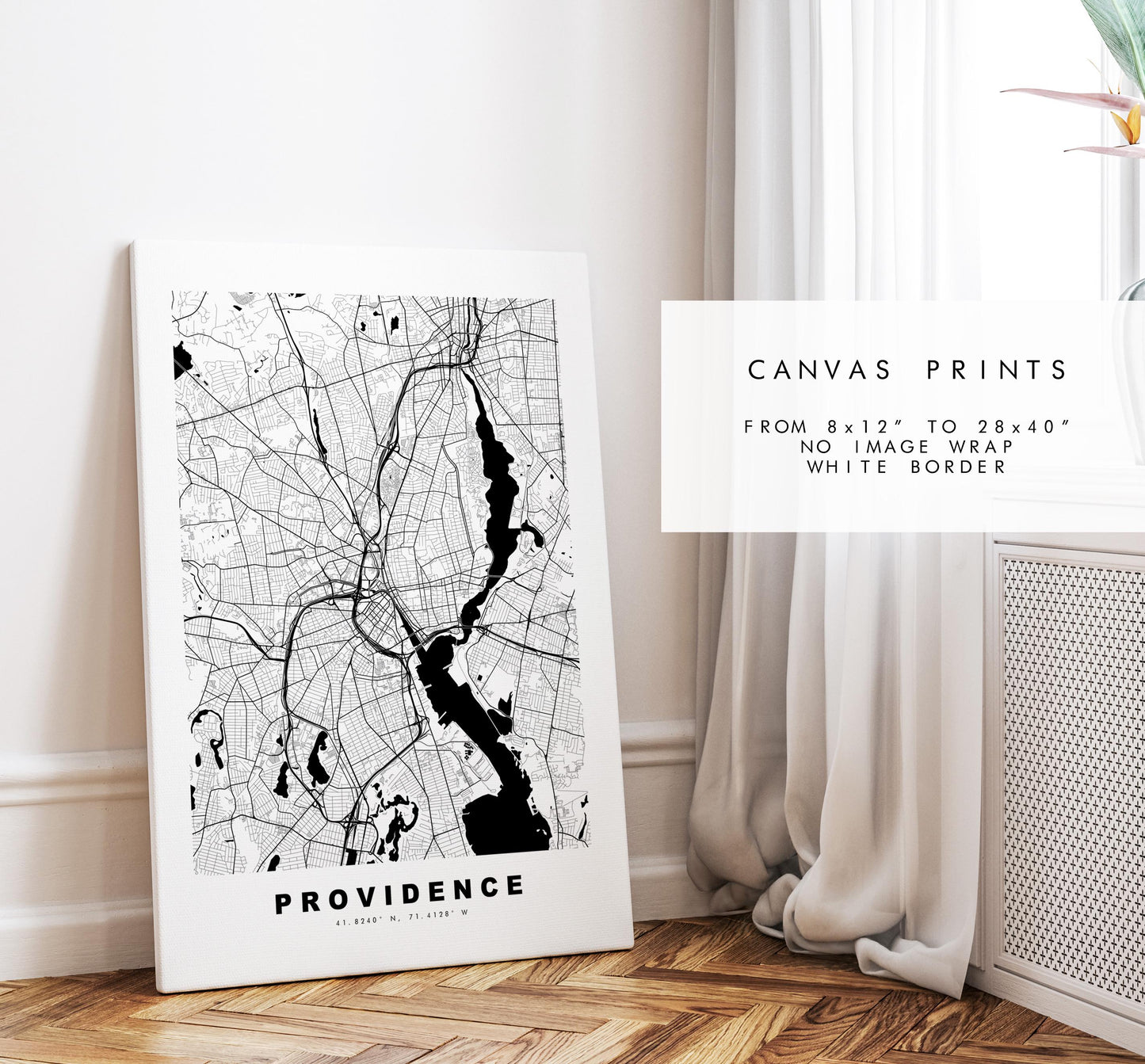 Providence Map Print - City Map Poster - Map Art - USA City Maps - Providence Print - Providence Poster - Minimalist City Map - Rhode Island