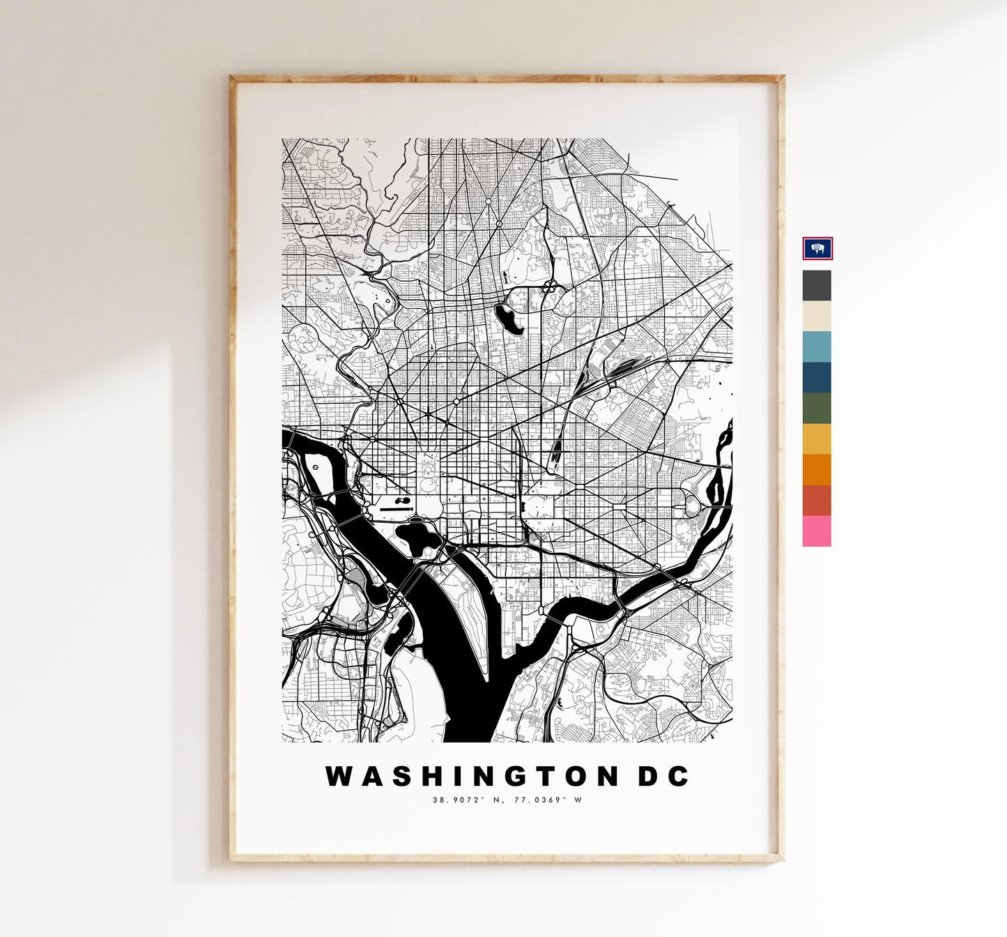 Washington DC Map Print - City Map Poster - Map Art - USA City Maps - Washington dc Print - Poster - Minimalist City Map - DC