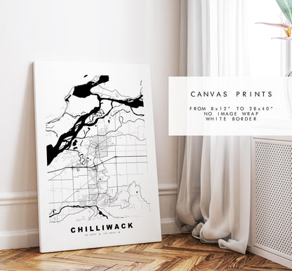 Chilliwack Map Print - City Map Poster - Map Art - Map Wall Art - Canada City Maps - Chilliwack Print - Poster - Minimalist City Map