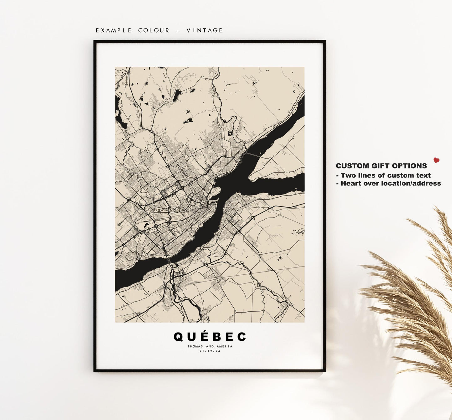 Quebec Map Print - City Map Poster - Map Art - Map Wall Art - Canada City Maps - Québec Print - Québec Poster - Minimalist City Map