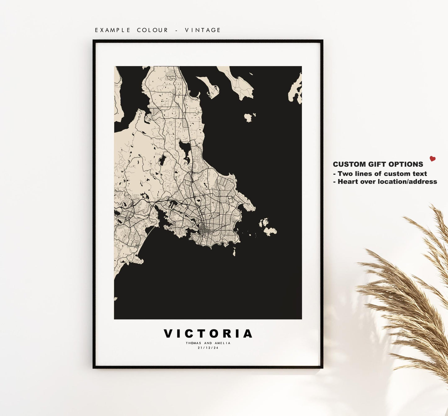 Victoria Map Print (Canada) - City Map Poster - Map Art - Map Wall Art - Canada City Maps - Victoria Print - Poster - Minimalist City Map