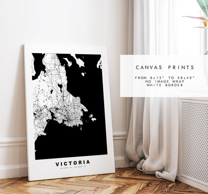 Victoria Map Print (Canada) - City Map Poster - Map Art - Map Wall Art - Canada City Maps - Victoria Print - Poster - Minimalist City Map