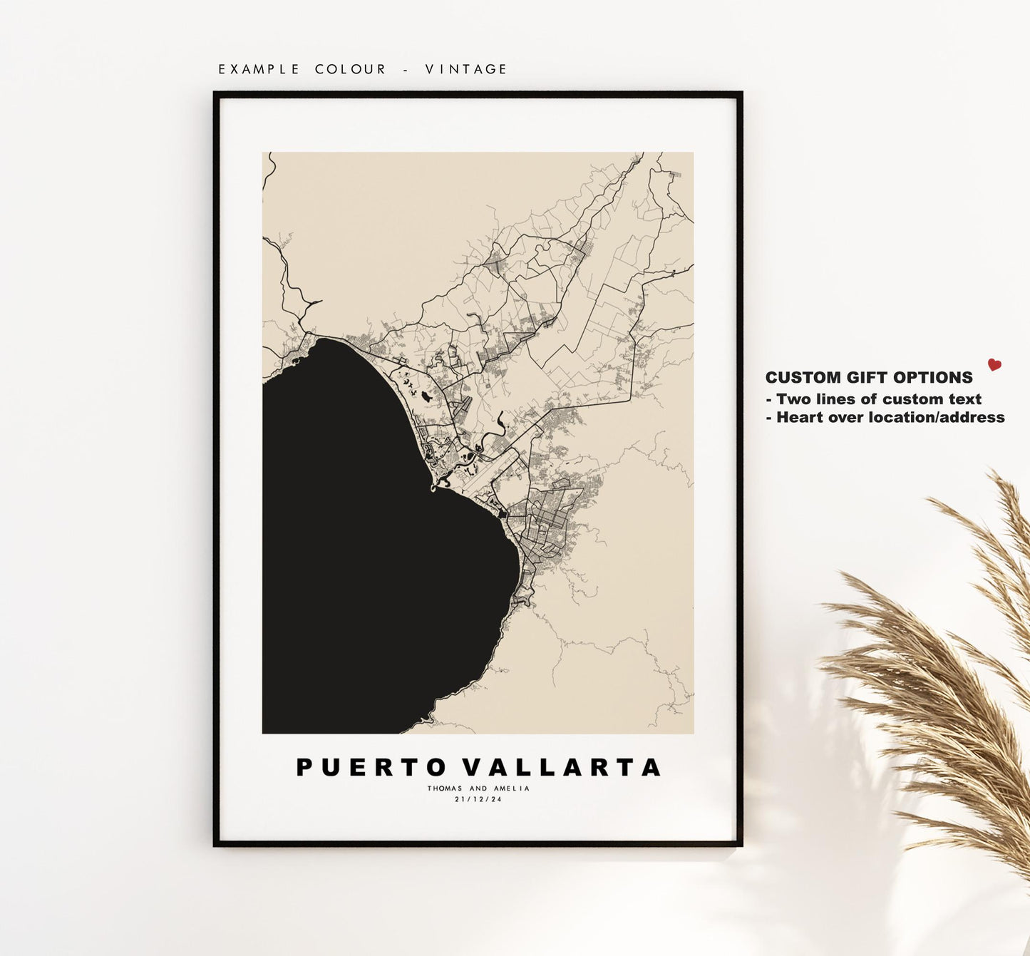 Puerto Vallarta Map Print - City Map Poster - Map - Map Wall Art - Mexico City Maps - Puerto Vallarta Print - Poster - Minimalist City Map