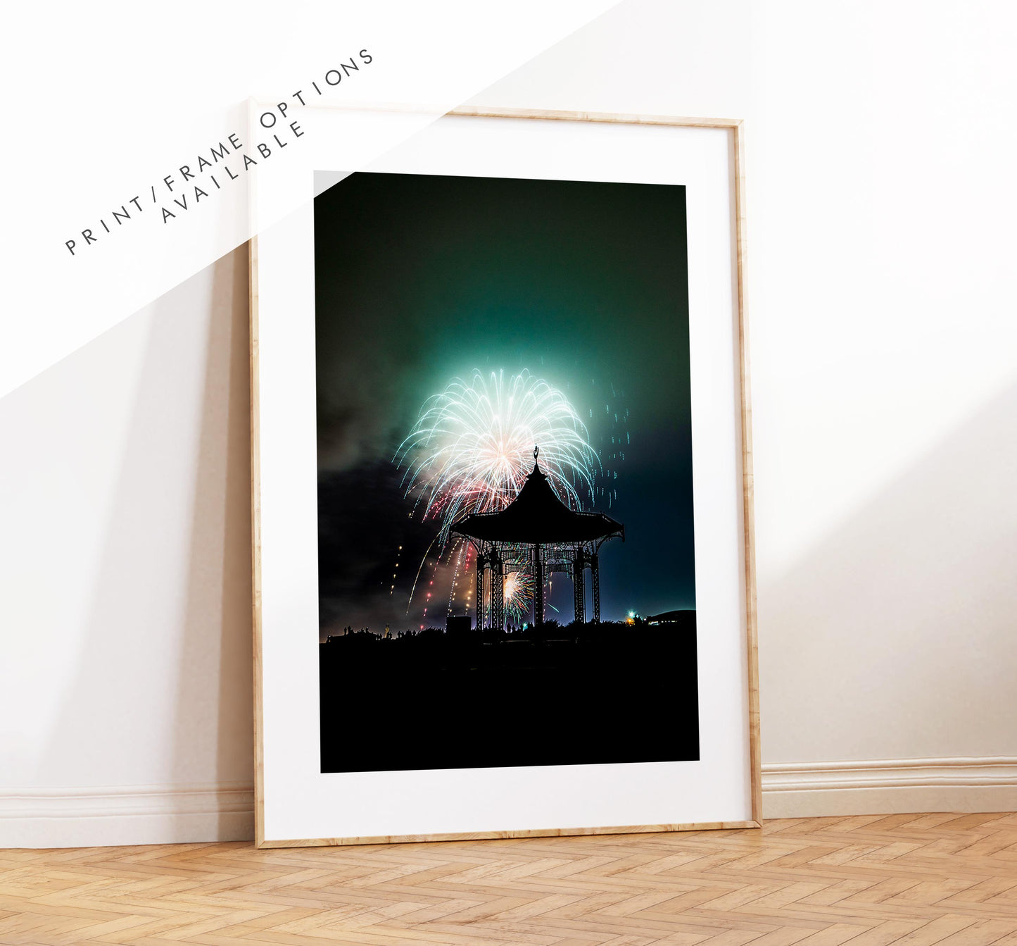 Southsea Bandstand Fireworks - Photography Print - Portsmouth and Southsea Prints - Wall Art -  Frame and Canvas Options - Portrait