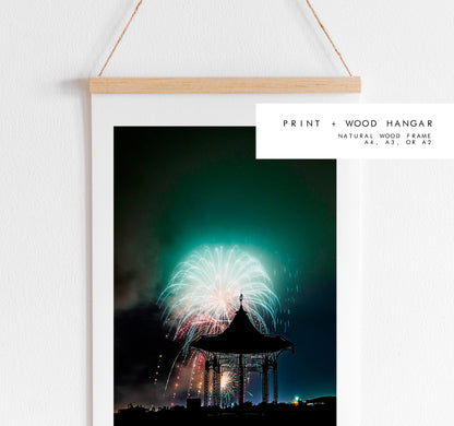 Southsea Bandstand Fireworks - Photography Print - Portsmouth and Southsea Prints - Wall Art -  Frame and Canvas Options - Portrait