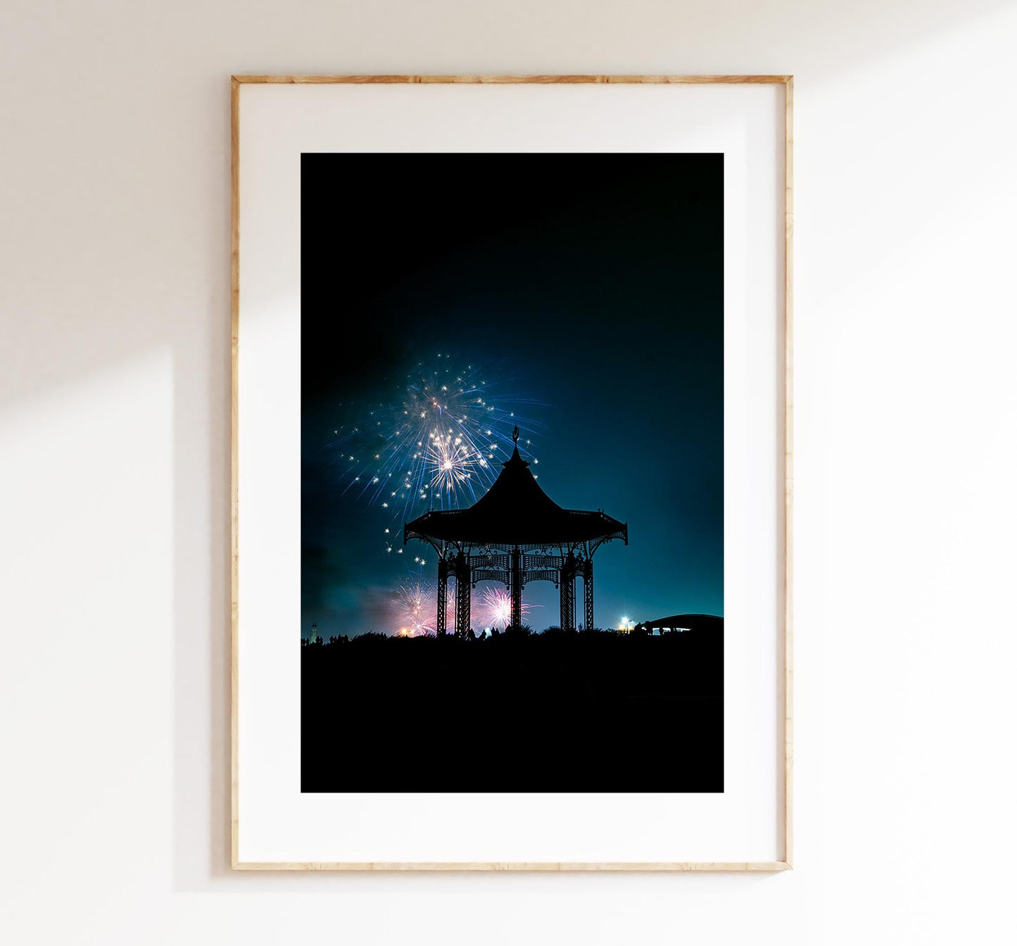 Southsea Bandstand Fireworks - Photography Print - Portsmouth and Southsea Prints - Wall Art -  Frame and Canvas Options - Portrait