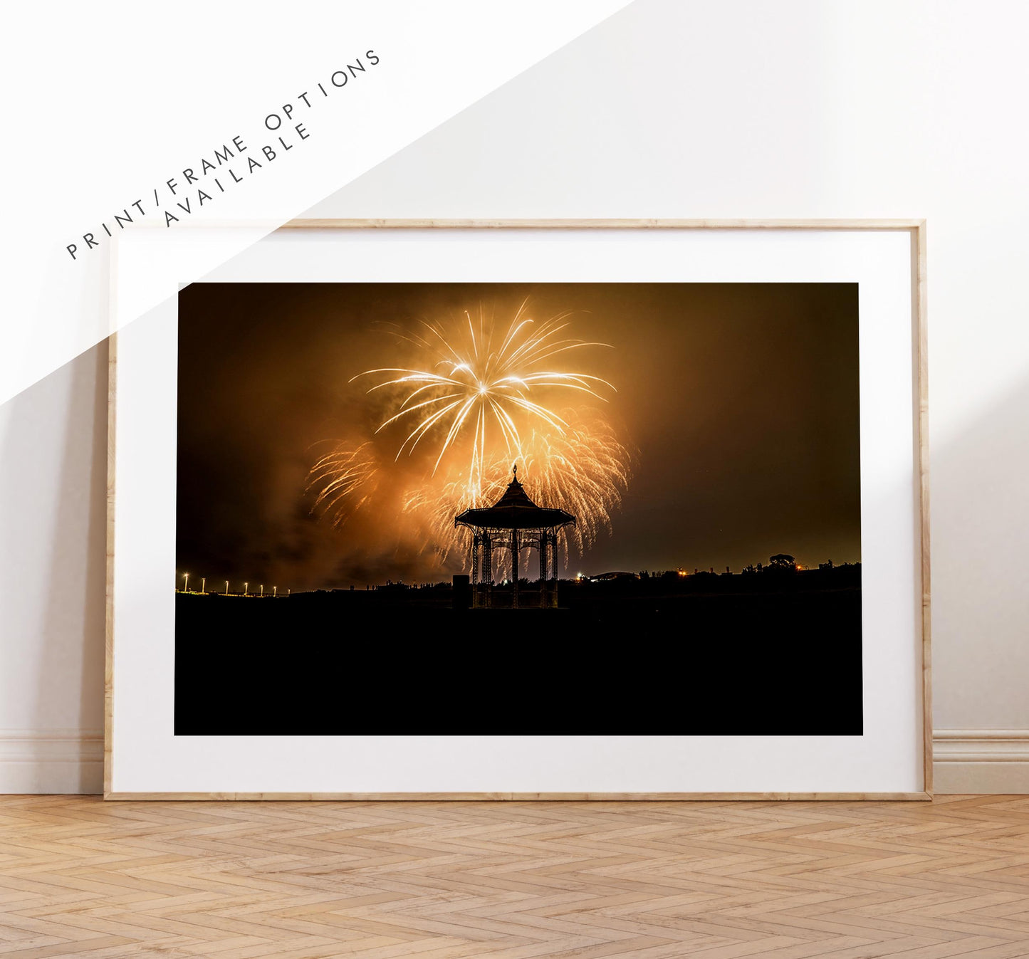 Southsea Bandstand Fireworks - Photography Print - Portsmouth and Southsea Prints - Wall Art -  Frame and Canvas Options - Landscape